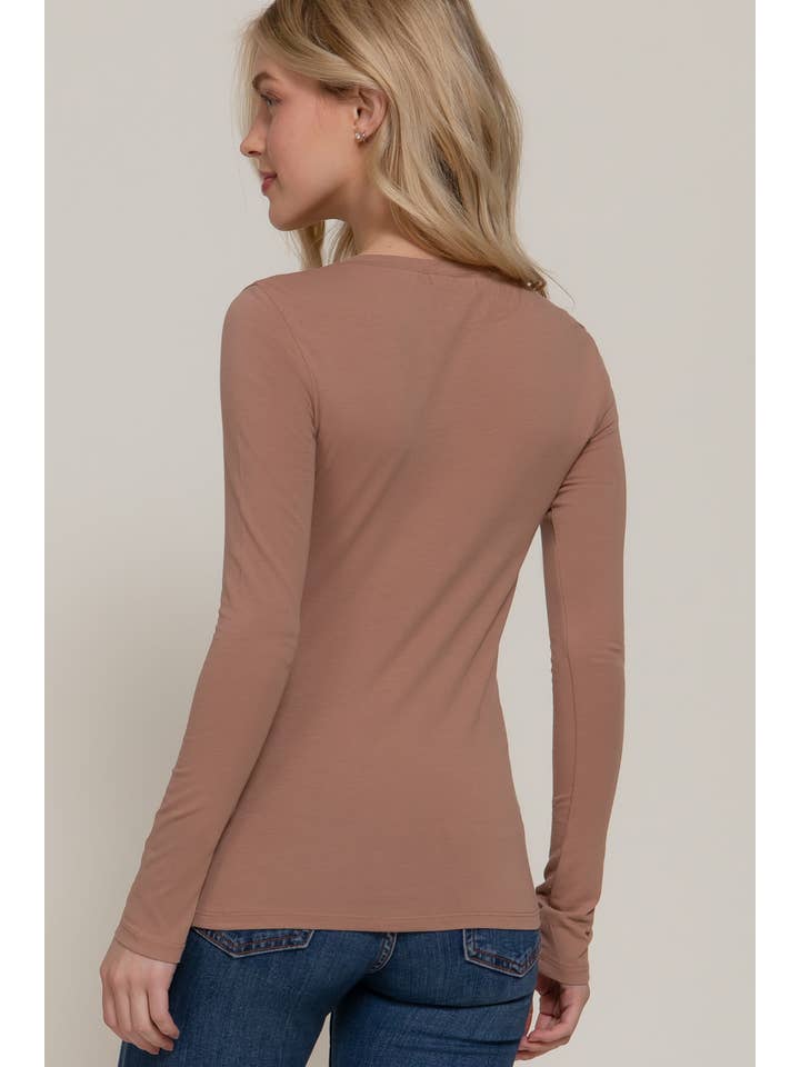 Active Basic | Active USA - Wholesale Knit Top - Women's - Long Sleeve Crew Neck Cotton Spandex Jersey Top34