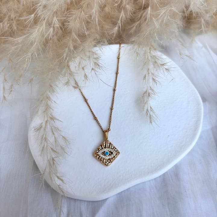 DUESTELLE ITALIA - Wholesale Pendant/Charm Necklace - Blue Guardian - Necklace with protective eye2