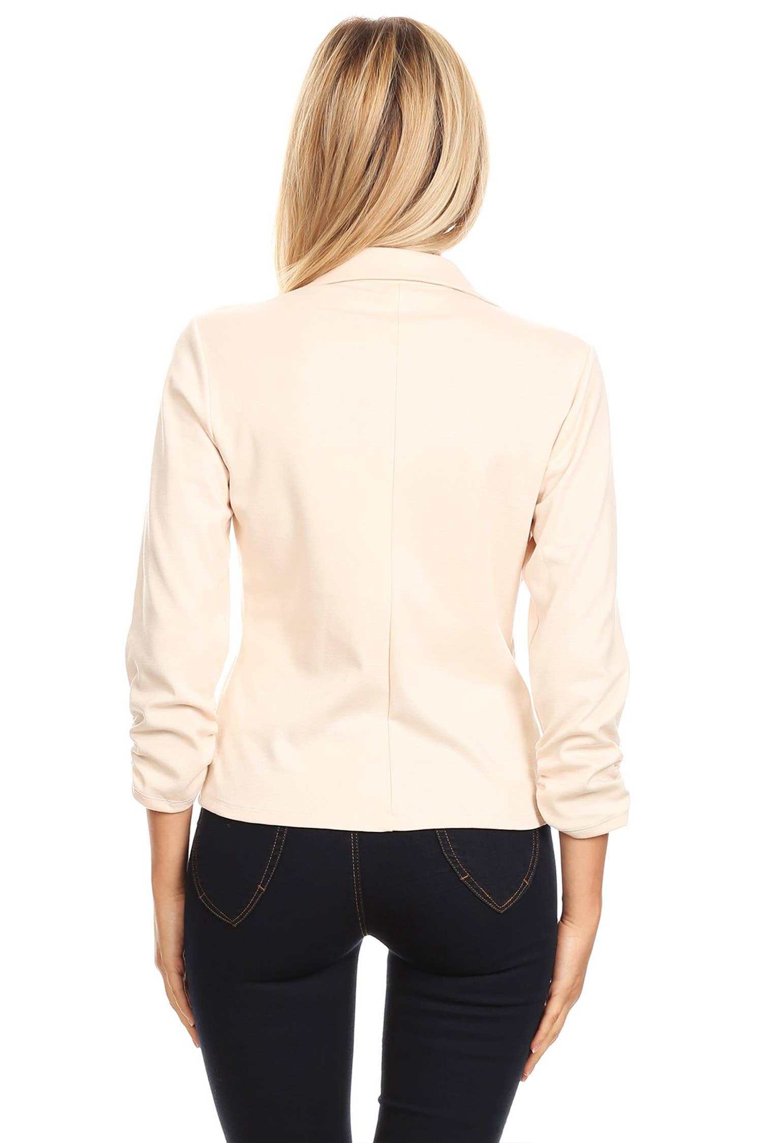 MOA COLLECTION - Venta al por mayor Blazer - Mujer - Blazer largo hasta la cintura con cierre de un botón para mujer (paquete abierto)35