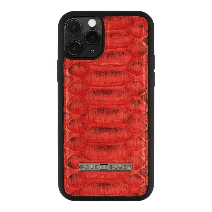 funda de piel iphone 11 pro pitón rojo oscuro para venta al por mayor de GOLDBLACK