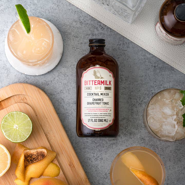 Bittermilk Bottling Co. - Wholesale Cocktail Mix/Syrup - Bittermilk No.5 - Charred Grapefruit Tonic with Sea Salt