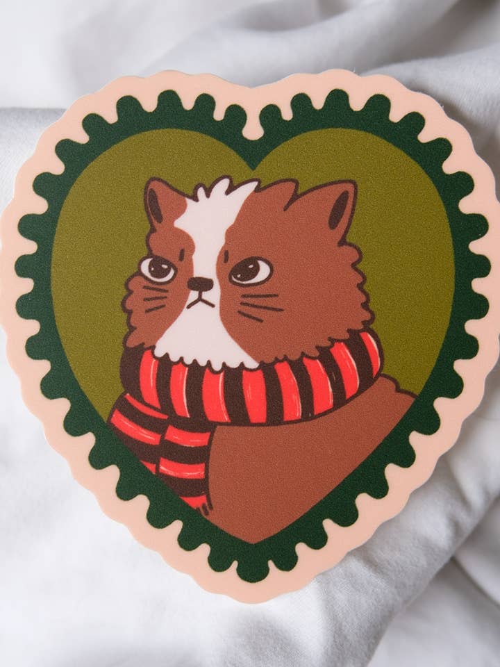 Cozy Cat Vinyl Sticker for wholesale by Fromlinetoline