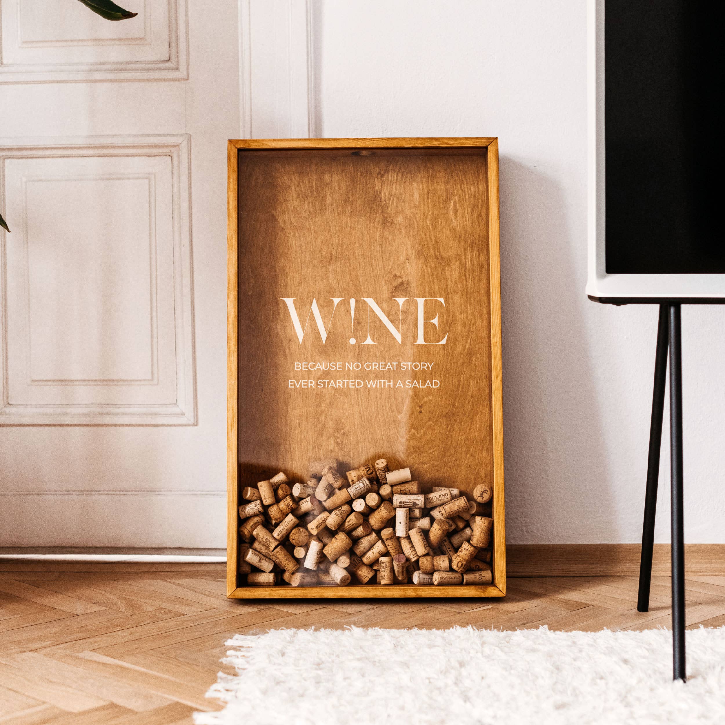 The Corkbox Company - Wholesale Wall Accent - Wine Wall Decor, Wine Art „W!ne” Wine Cork Holder 9
