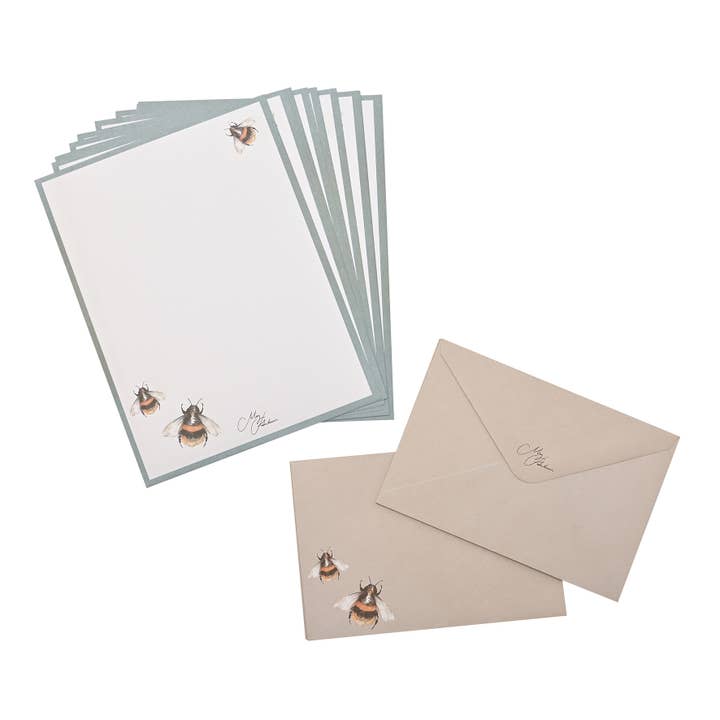 Nibble Distributors Ltd - Wholesale Stationery/notecard set - Meg Hawkins bee writing set3