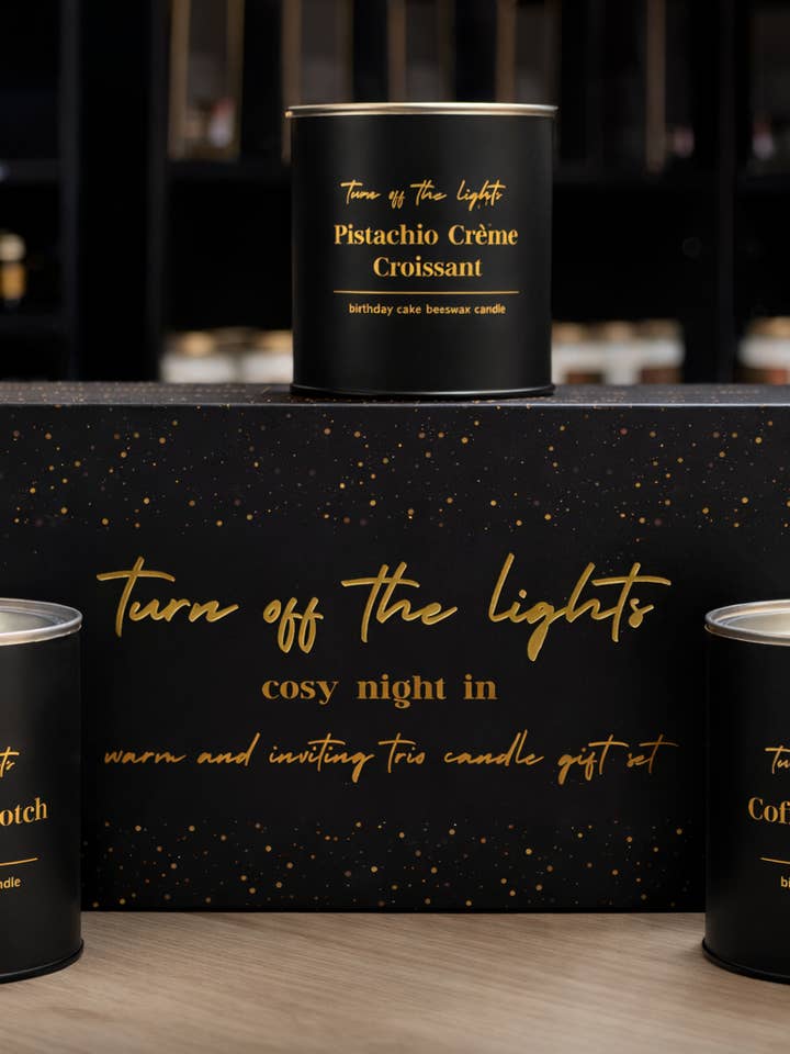 cosy night in trio candle gift set for wholesale by Turn off the lights ltd