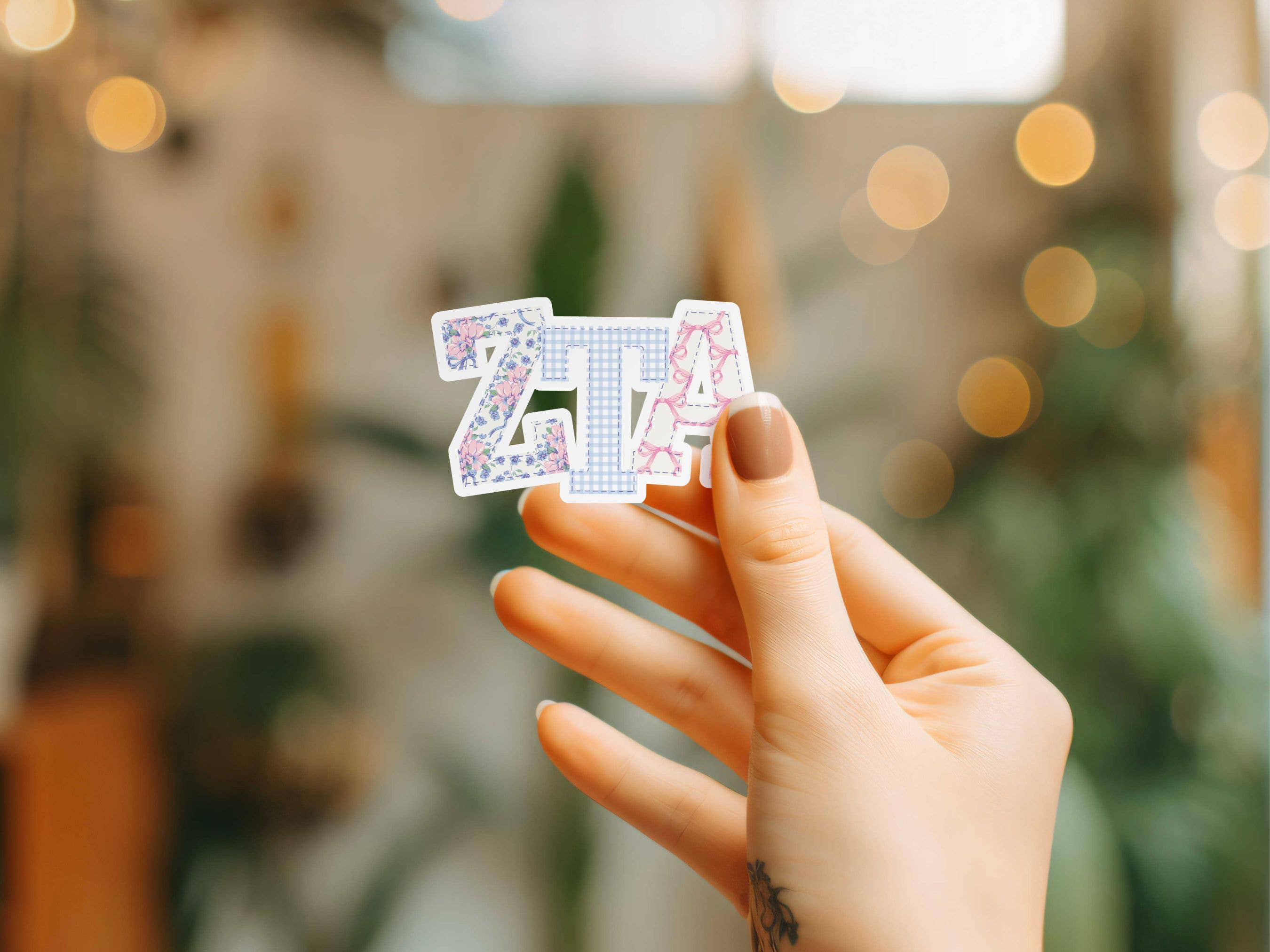 Aspen and Lark - Wholesale Sticker - Zeta Tau Alpha Sticker - Large Patchwork2