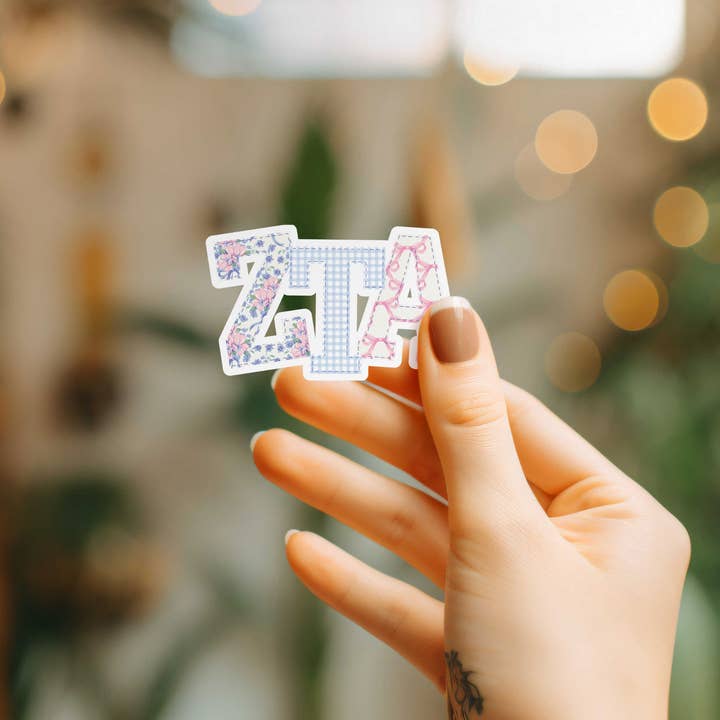 Aspen and Lark - Wholesale Sticker - Zeta Tau Alpha Sticker - Large Patchwork2