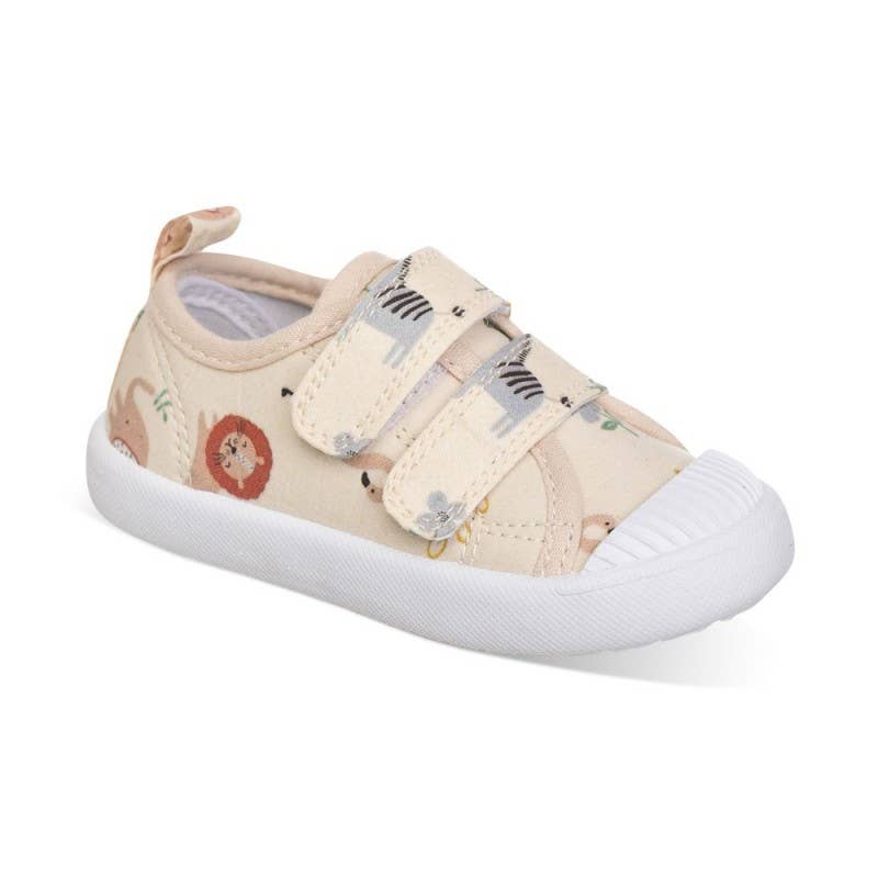 Chetto – wholesale Livsstilssneakers – Barn – Chetto barnskor i bomullscanvas med djungelmotiv, dubbel kardborre, gummitäckt tå och flexibel sula1