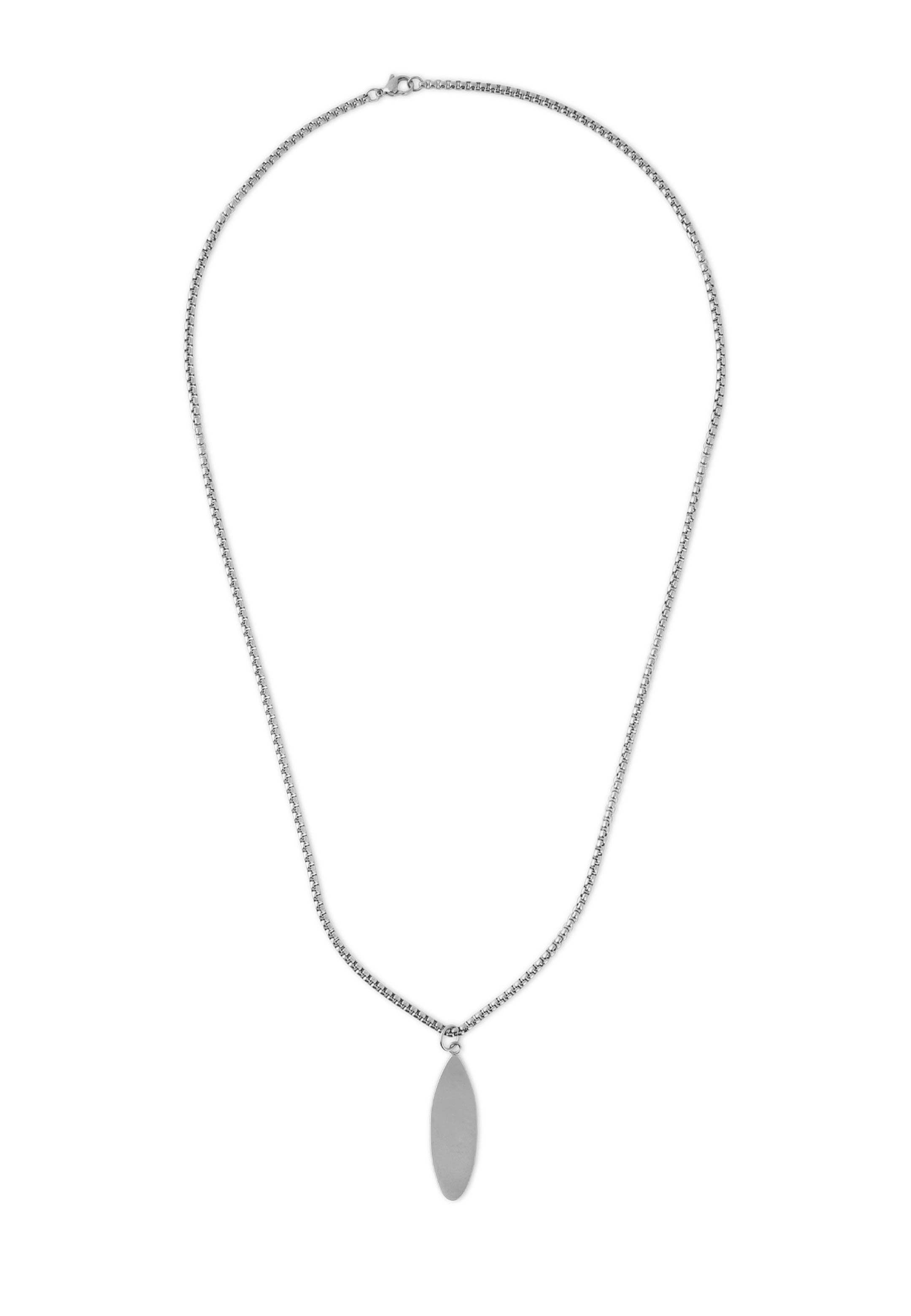 Blackskies – wholesale Pendant/charm necklace – Nalu Surf Board Pendant / Necklace Silver 70 cm0