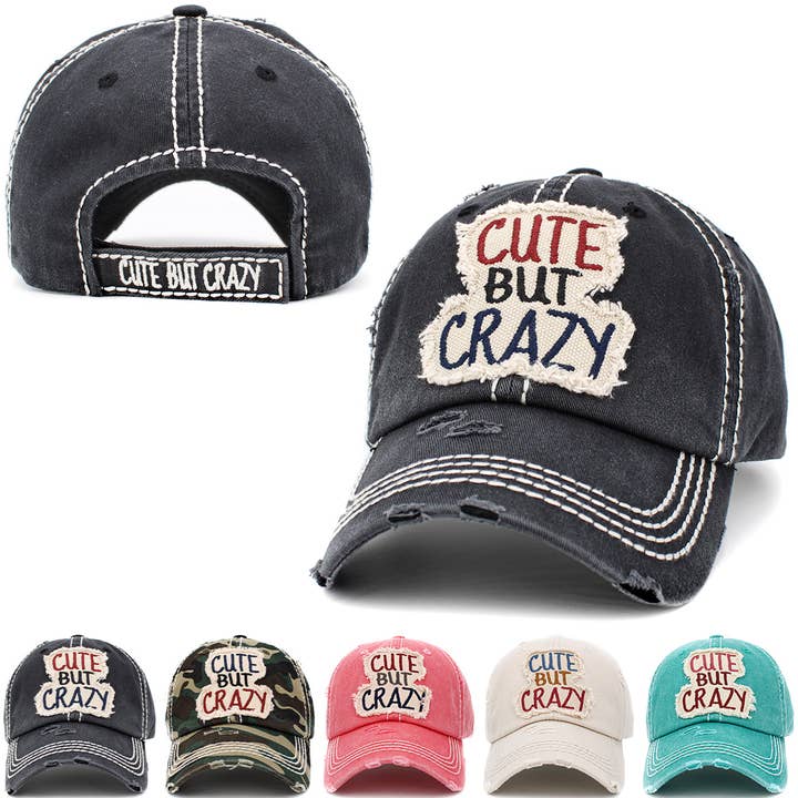 KBETHOS - Wholesale Hat Accessory - Women's - Cute But Crazy Vintage Ballcap