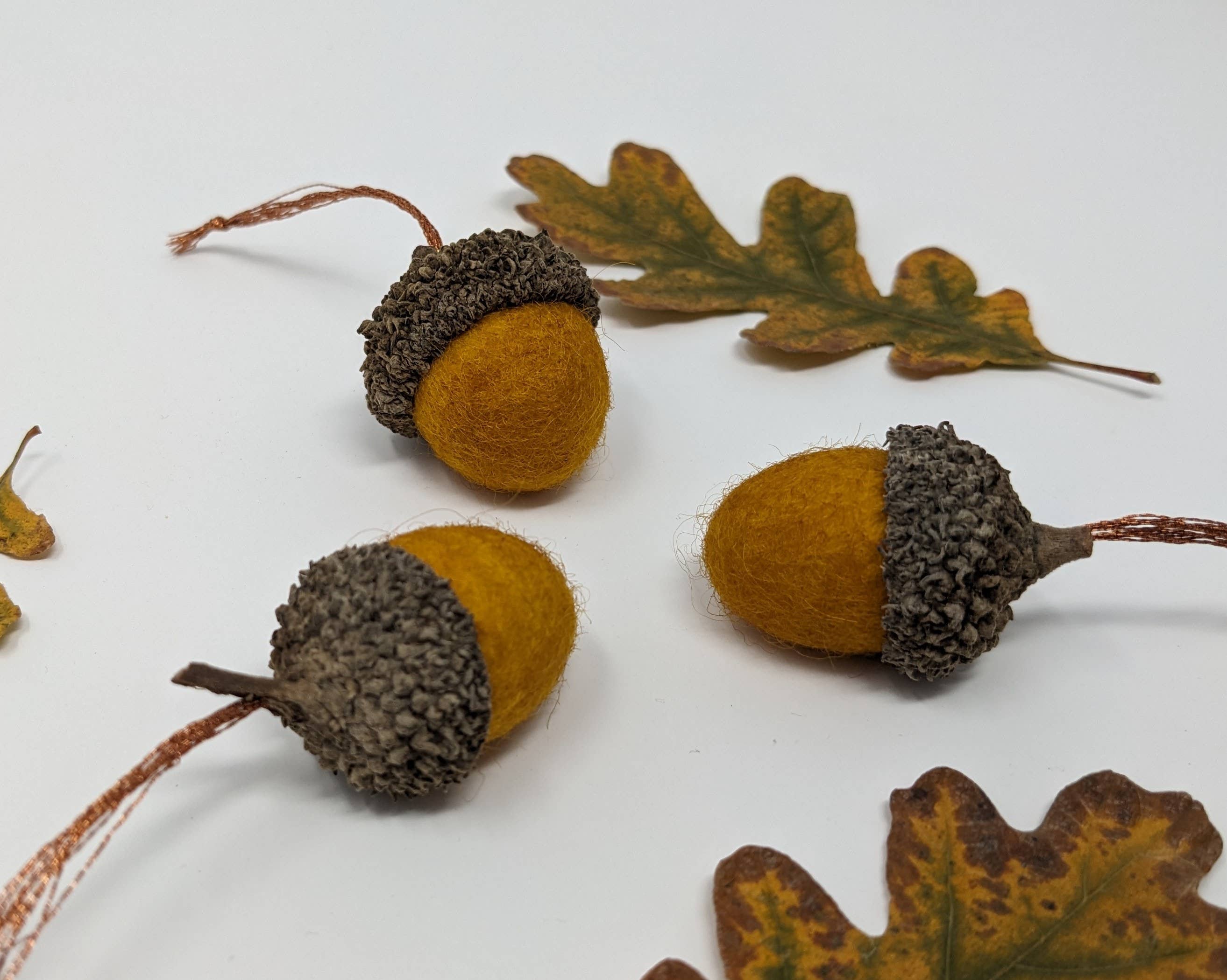 Odd Fox & Fern - Wholesale Ornament - Naturally Dyed Felt Acorn1