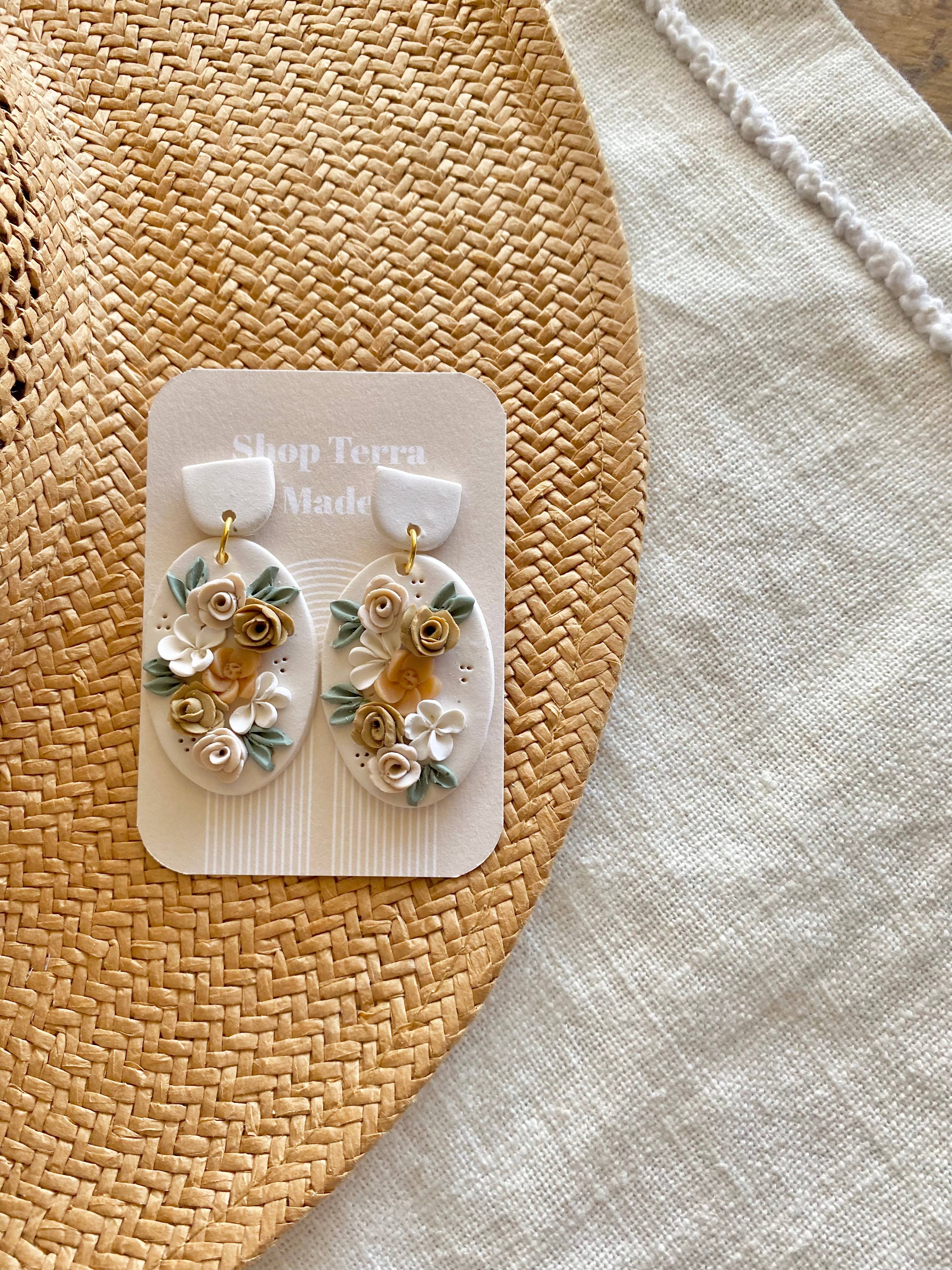Terra Made - Wholesale Dangle Earrings - spring floral bouquet earrings2
