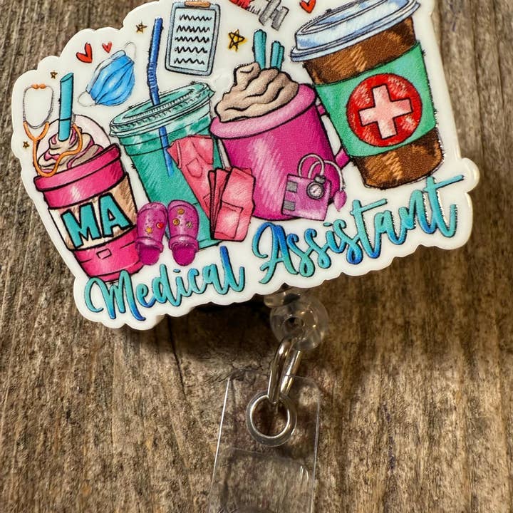 The Wild Poppy - Wholesale Badge Accessory - Women's - Badge Reel Medical Assistant Collage