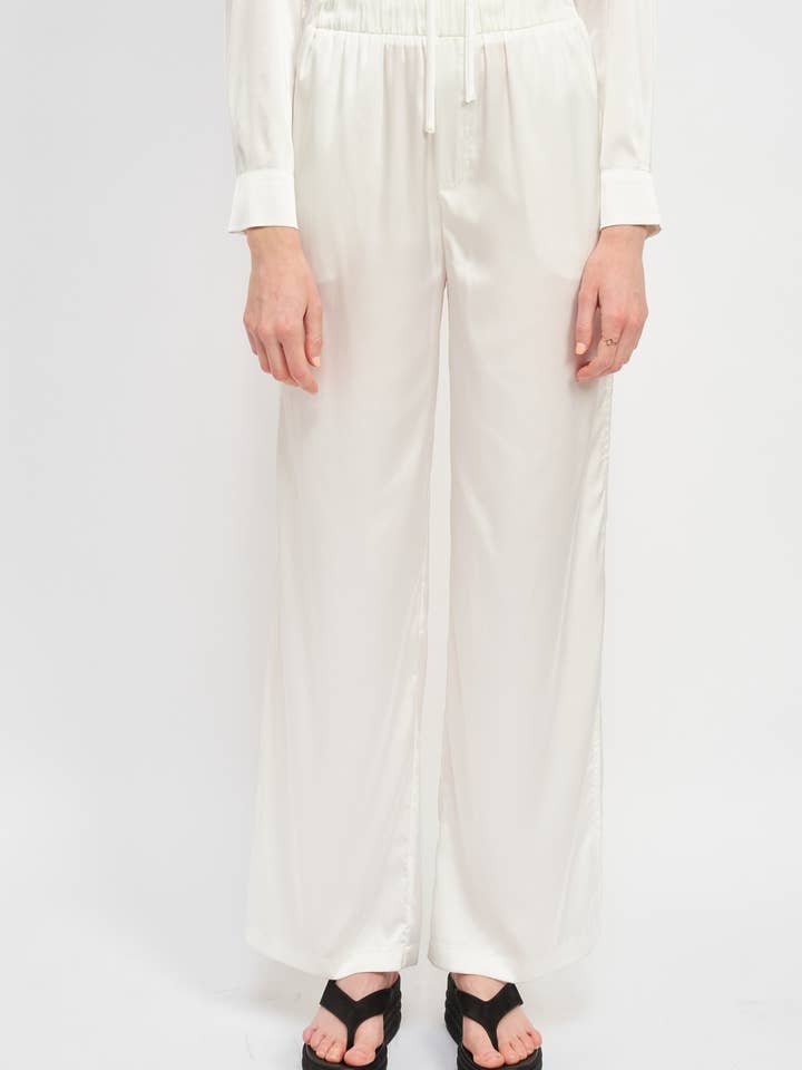 CALÇA LOUNGE DE CINTURA ALTA COM FENDA por atacado de Emory Park