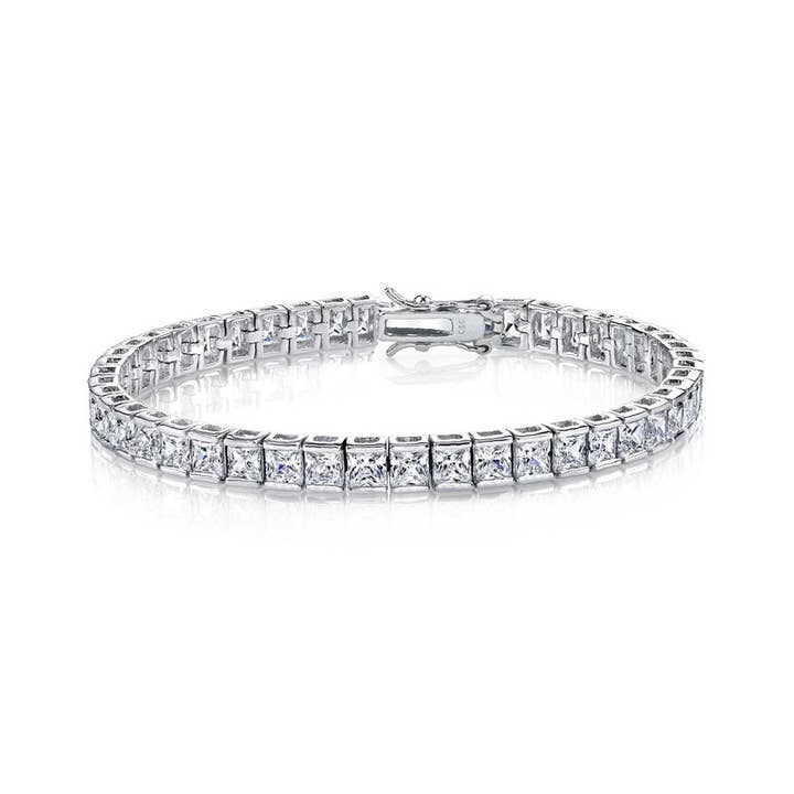 Bracelet de tennis en zircon cubique (81905) pour la vente par Rachel Glauber