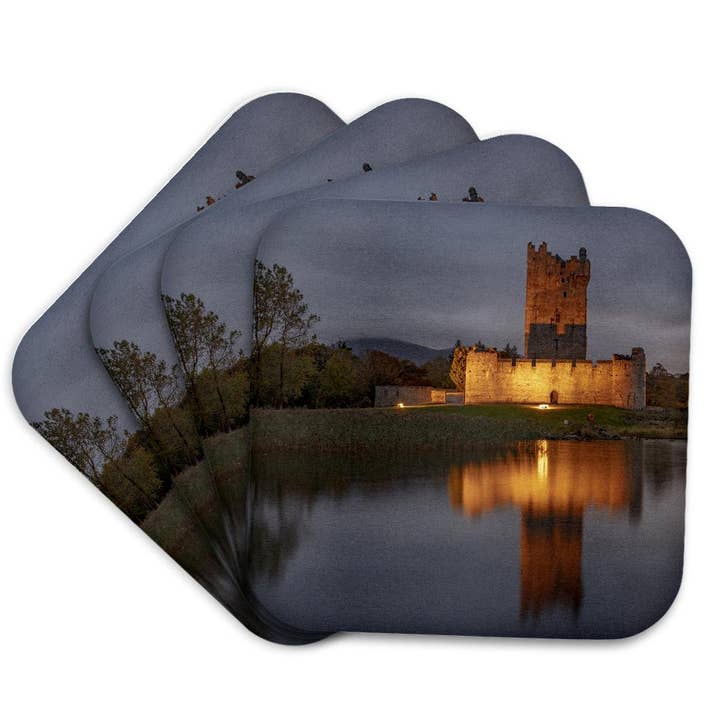 3dRose - Wholesale Coasters - 3dRose, Historic Ross Castle at dusk in Killarney NP, Ireland, Coaster7