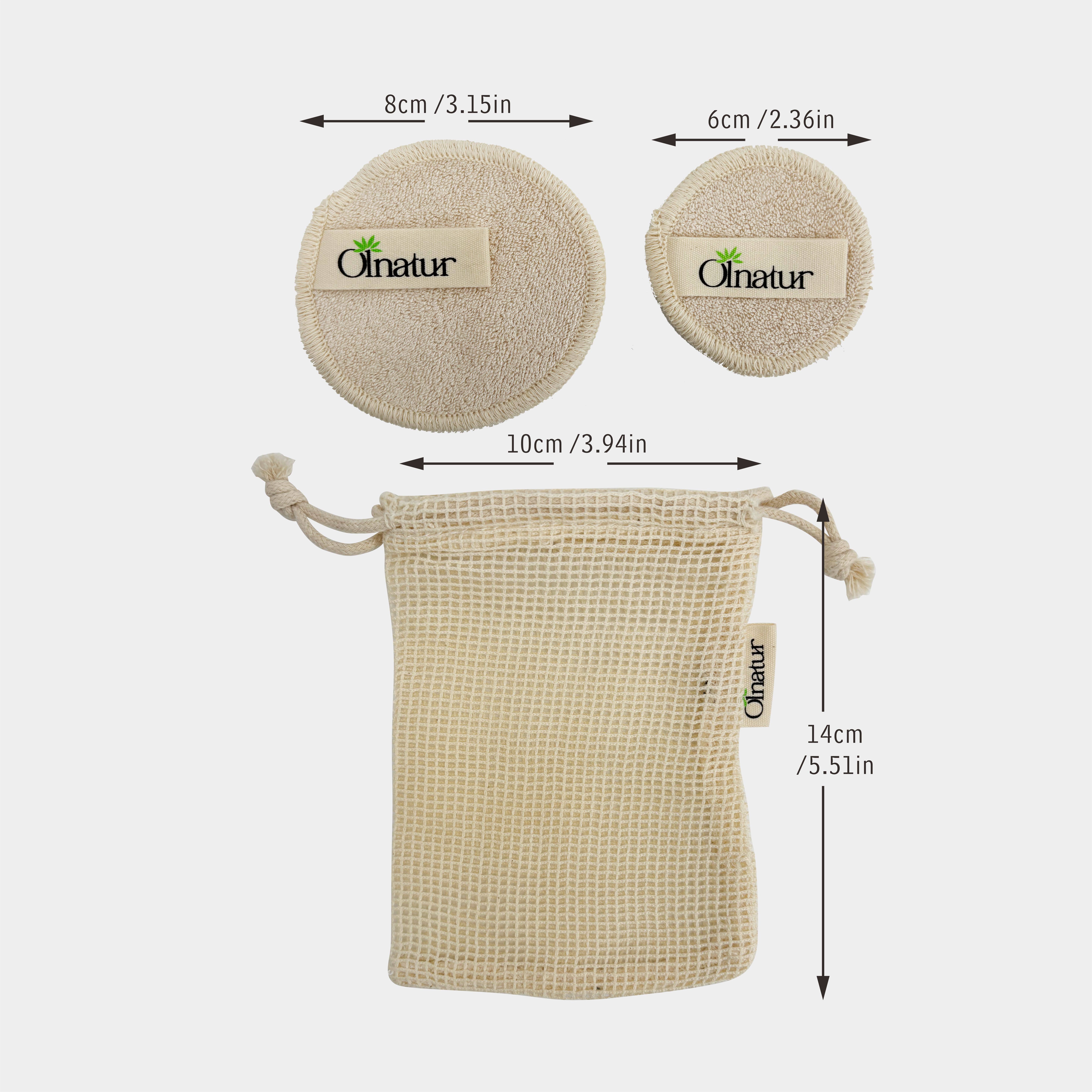 Max-Link Solutions Ltd – wholesale Sminkborttagning – Olnatur bambukuddar och bomullspåse, sminkborttagningsdynor5