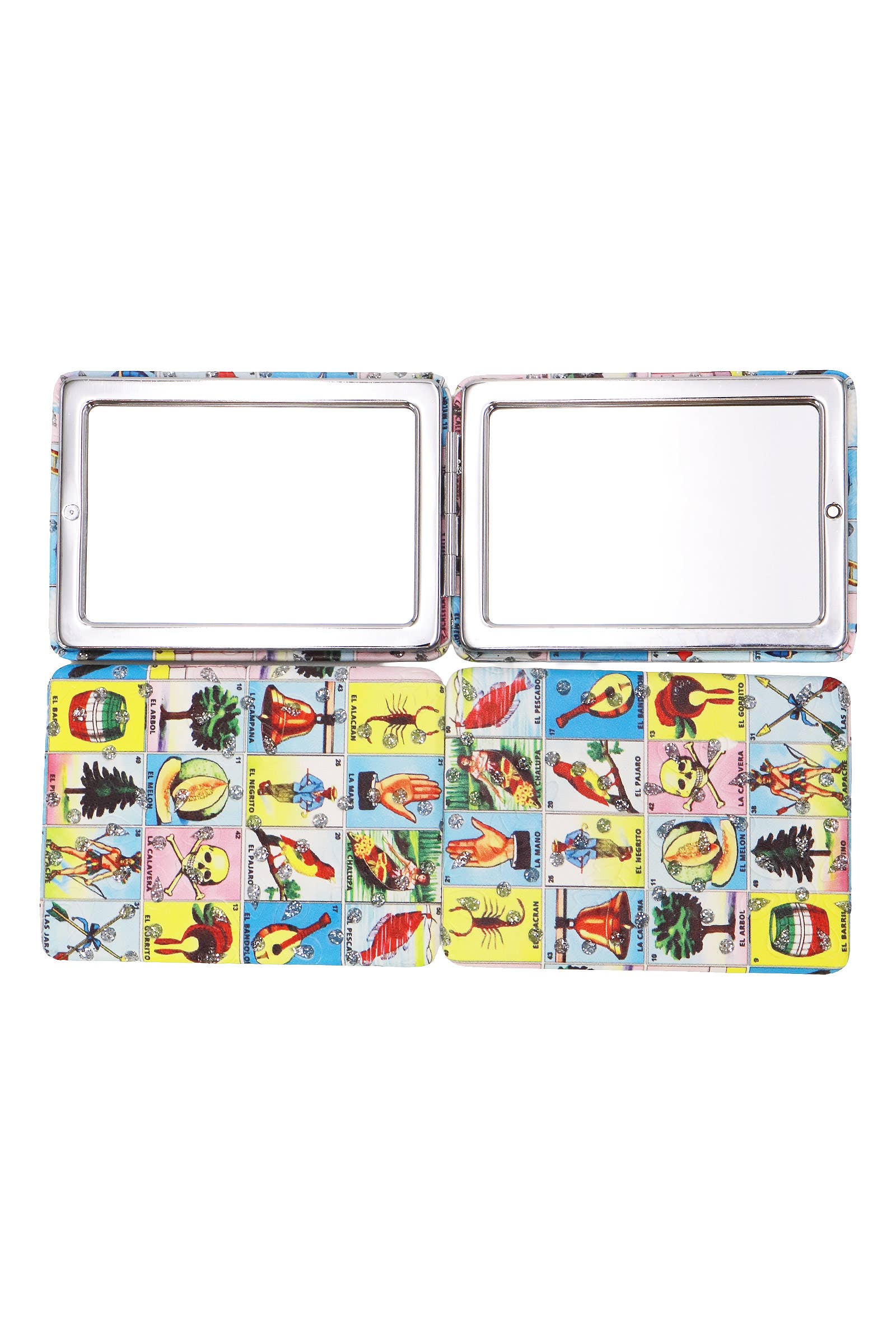 SURTIDO Espejo Compacto con Purpurina de La Lotería Makeup de venta al por mayor en Faire4