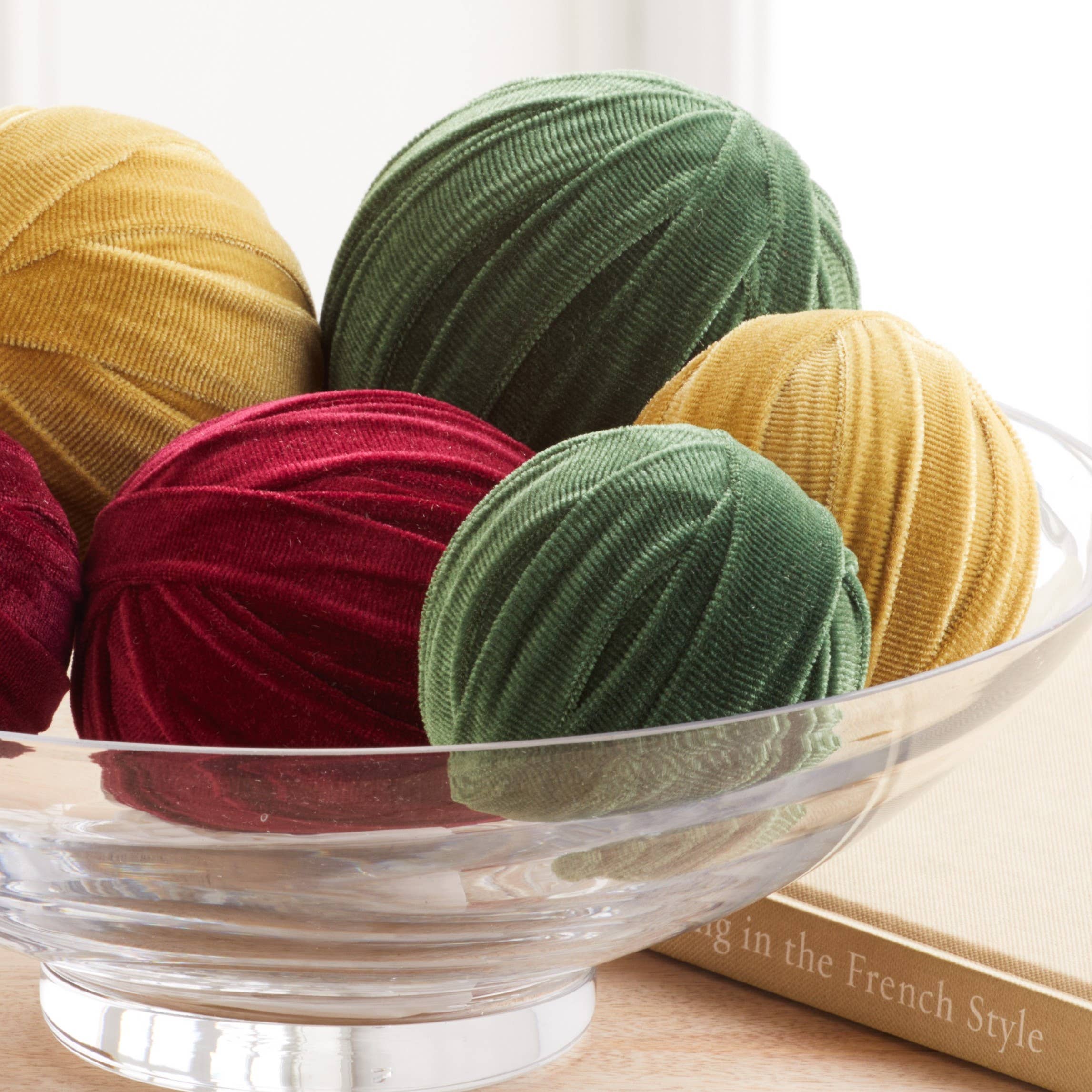 Your Heart's Content - Wholesale Decorative Tabletop Object - Velvet Spheres Spring Table Decor Fall Centerpiece Gift for15