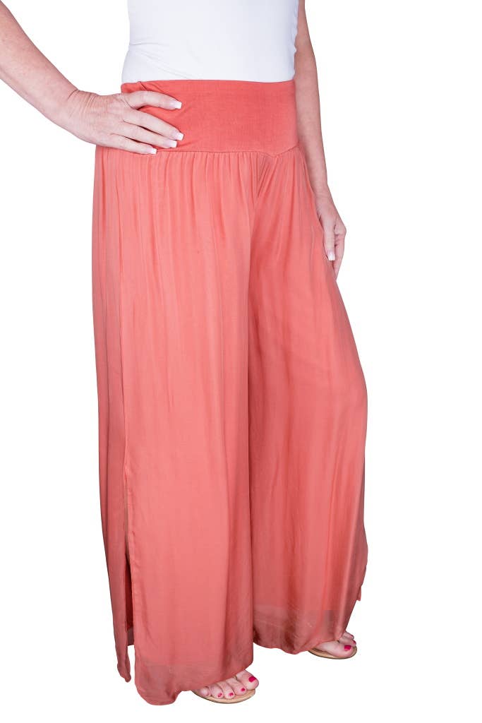 TINA Stephens Italy/Tees By Tina - Wholesale Pants - Women's - Eva Silk Side Slit Pant (PL206)11