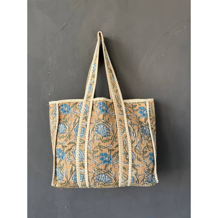 Bhawana Handicrafts - Wholesale Tote Bag - Women's - Quilted Cotton Handmade Shoulder Bag Cotton Handprint Bag