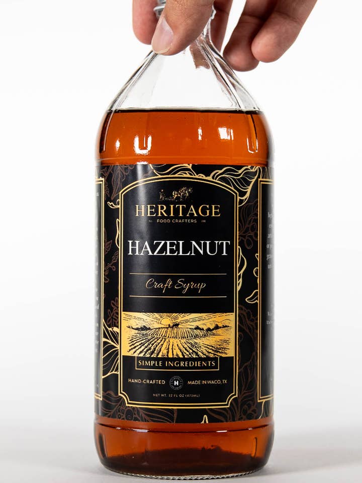 Specialty Coffee and Beverage Syrup - Hazelnut 32oz for wholesale by Heritage Food Crafters