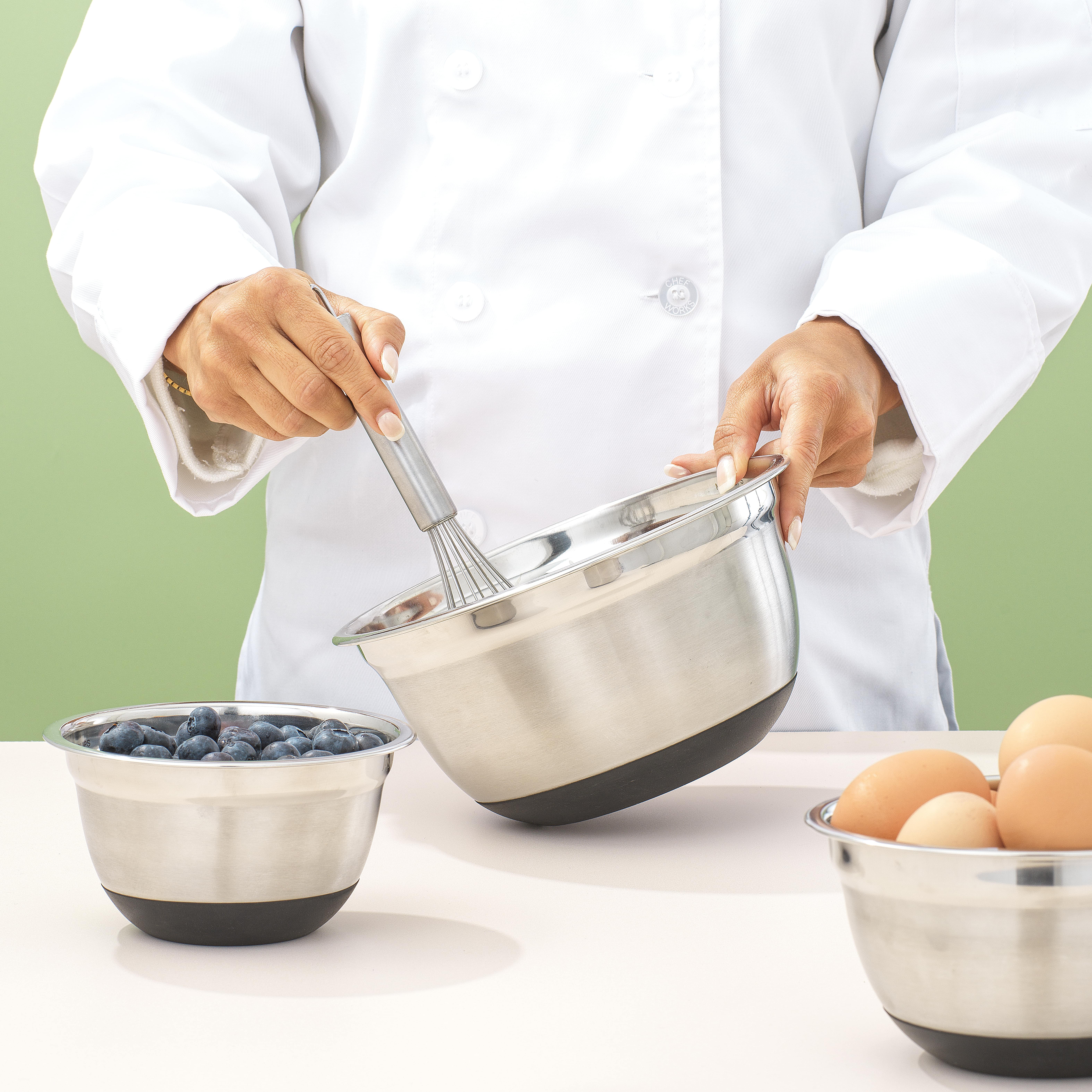 JoyJolt - Wholesale Mixing Bowl - JoyJolt Stainless Steel Bowls with Lids - Set of 7 - Black2