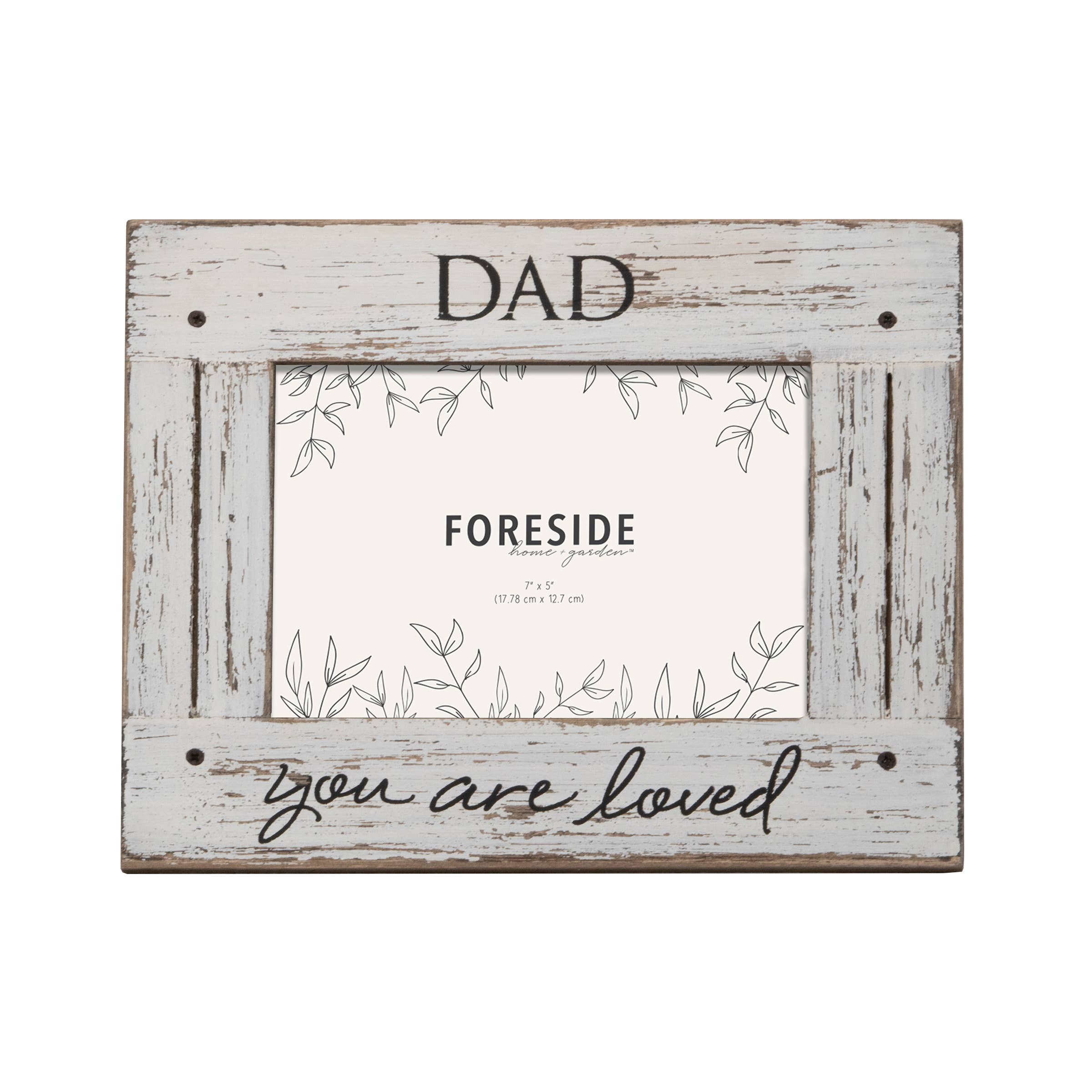 Foreside Home & Garden - Wholesale Picture Frame - 5x7 Photo Dad Love White Picture Frame Dad Gift4