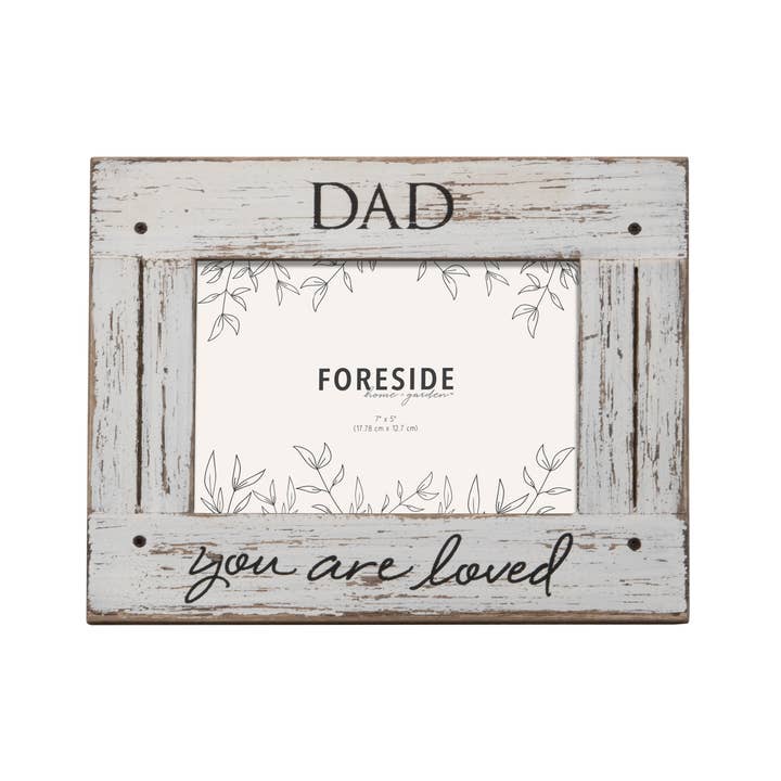 Foreside Home & Garden - Wholesale Picture Frame - 5x7 Photo Dad Love White Picture Frame Dad Gift4