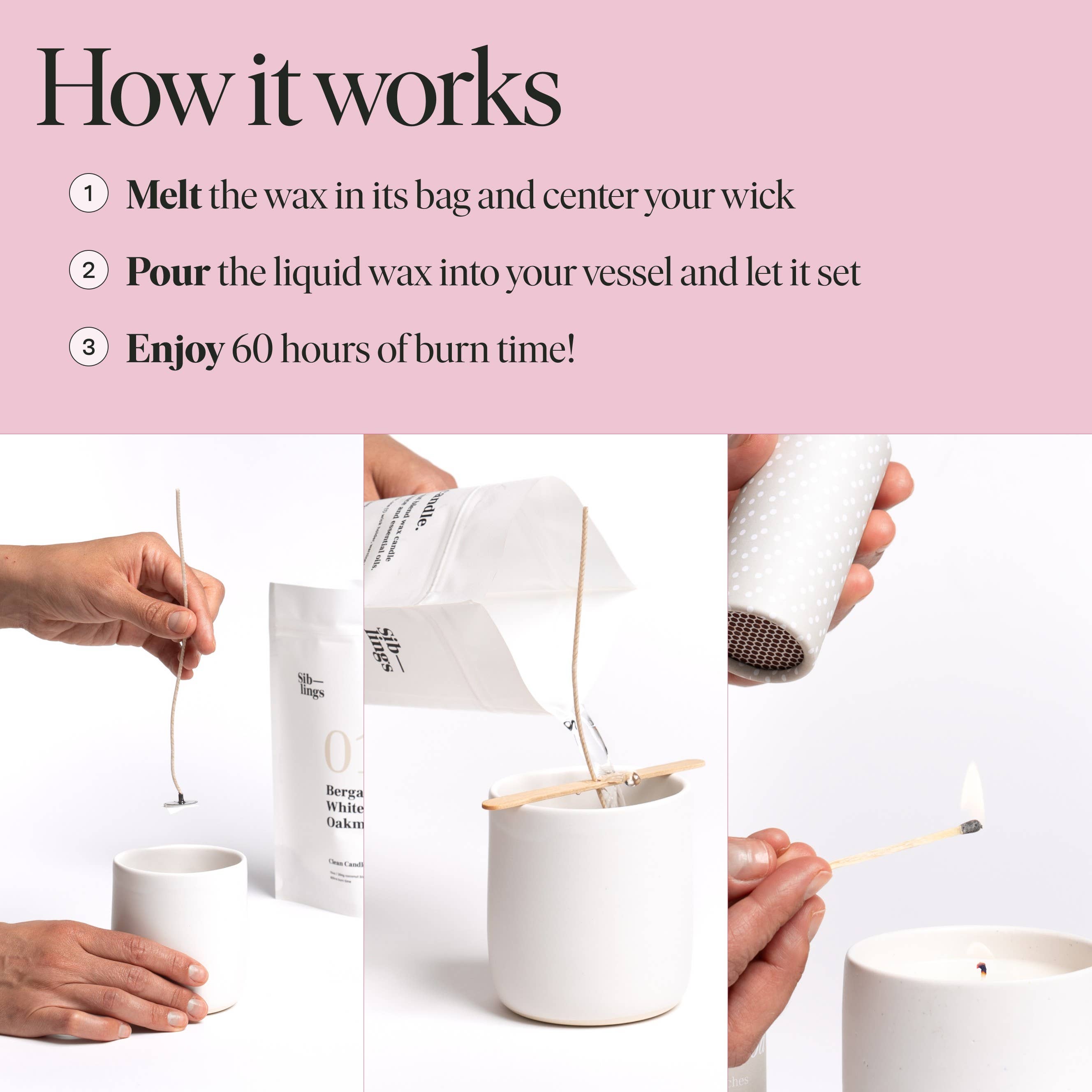 Siblings - Vente Bougie en bocal - N° 08 — Chèvrefeuille, Pivoine, Ambre, 10 oz5