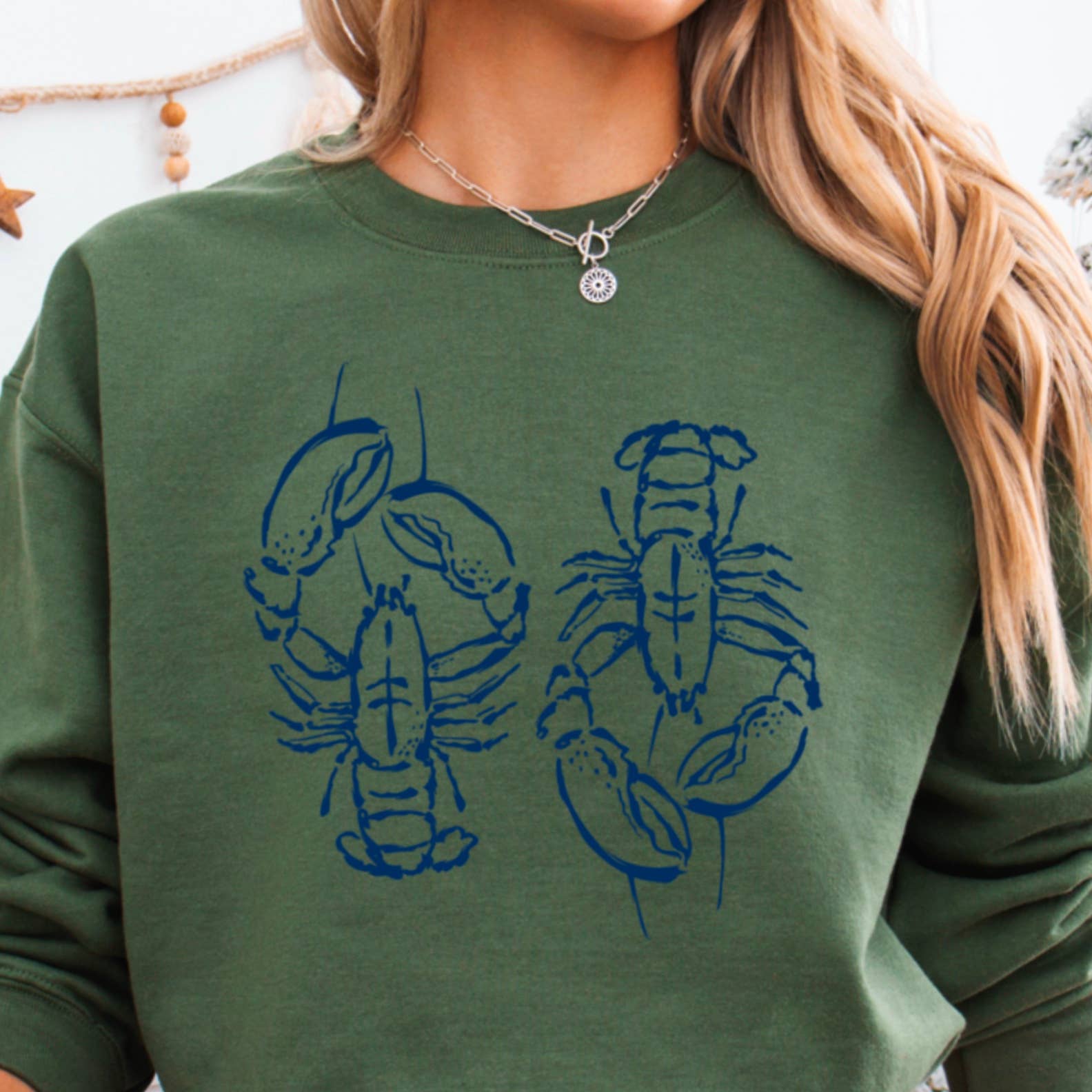 Shoppe SHC - Wholesale Graphic Sweatshirt - Women's - Coastal  Aesthetic | Summer 2025 Lobsters Sweatshirt   14