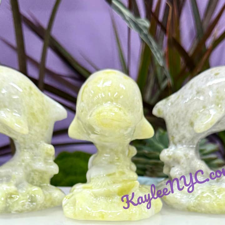 Natural Lantian Jade Dolphins Crystal Healing Energy for wholesale by KayleeNYC