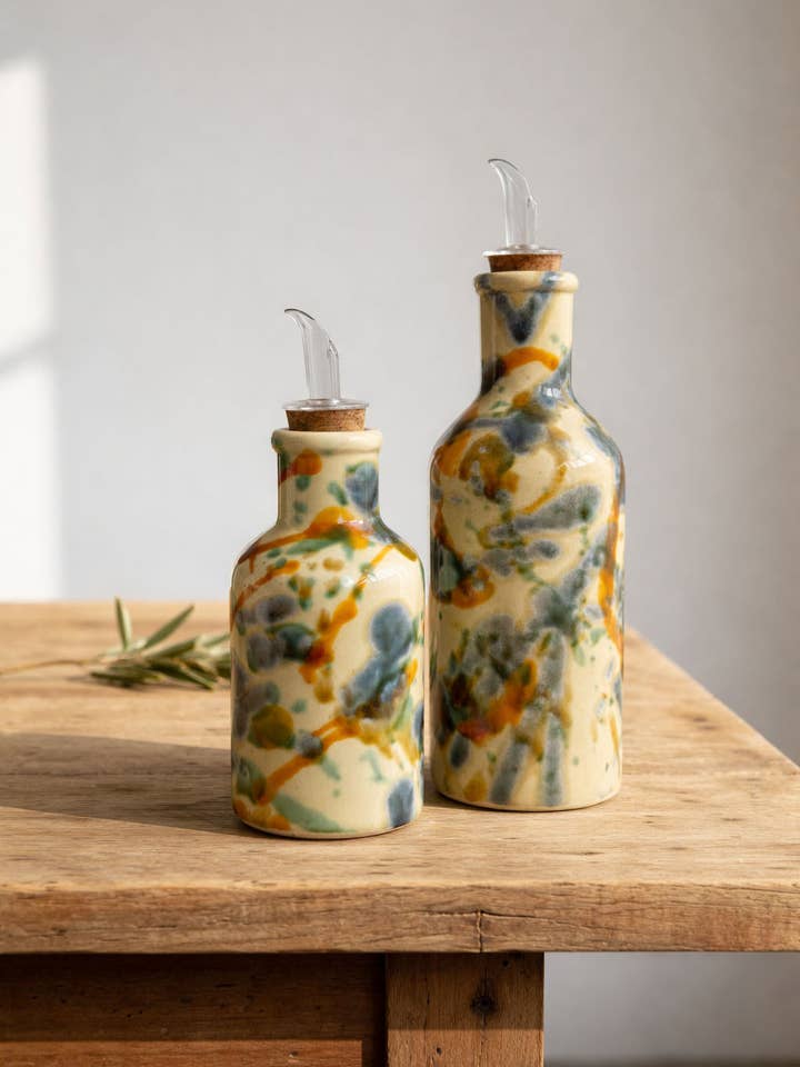 Blåspräckiga oljekannor för wholesale av Eturel Madrid