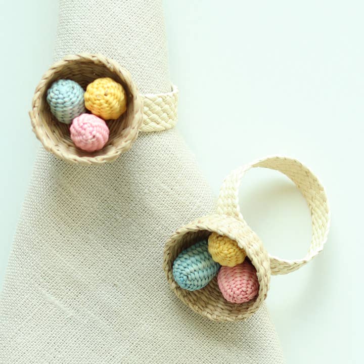 Osterkorb-Serviettenring, 2er-Set für den Großhandel von Klatso