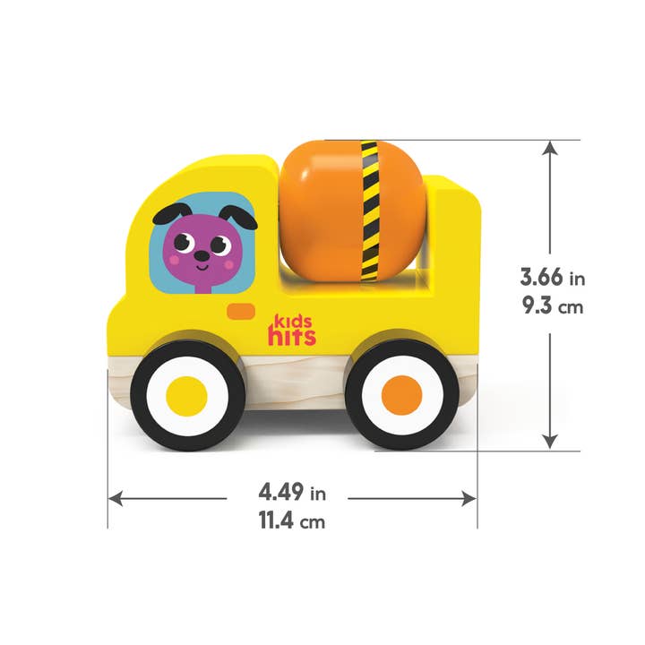 Fainotoys – wholesale Wood toy – Child – Kids Hits Wooden Building Set - Cement Mixer4