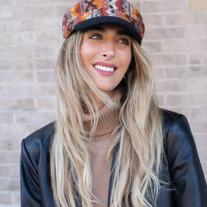 Magid - Wholesale Newsboy/Schoolboy Hat - Women's - Magid Geometric Print Cadet Cap12