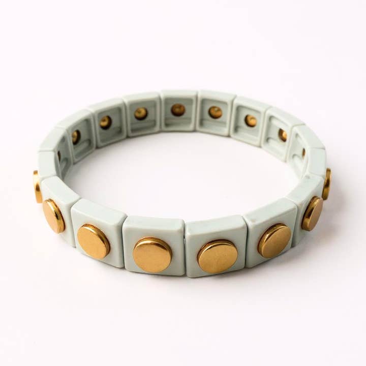 Geometric Bracelet - White for wholesale by Smith and Co. Design