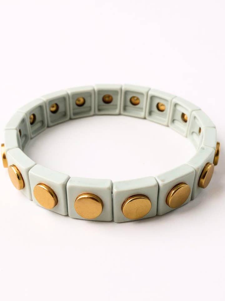 Geometrisk Armbånd - Hvid for engroshandel hos Smith and Co. Design