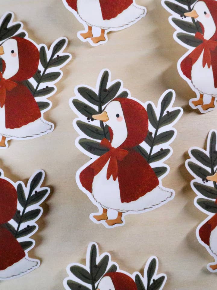 Pegatina del Patito Rojo para venta al por mayor de cozychillart