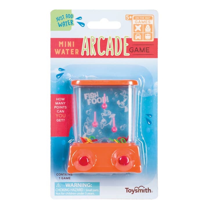 Toysmith - Wholesale Classic Toy - Kids - Mini Water Arcade Games, 2 Styles, Travel Size