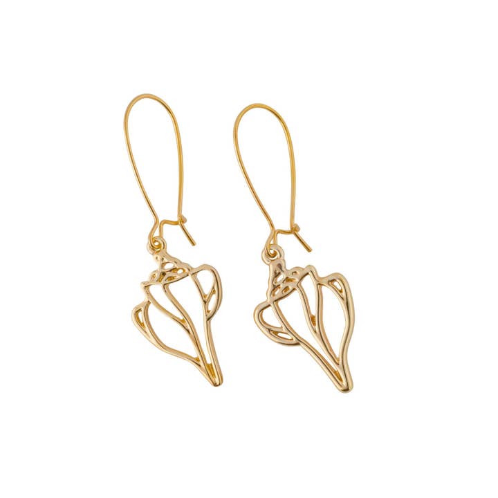 plum island shell drop earrings for wholesale by The Beach and Back