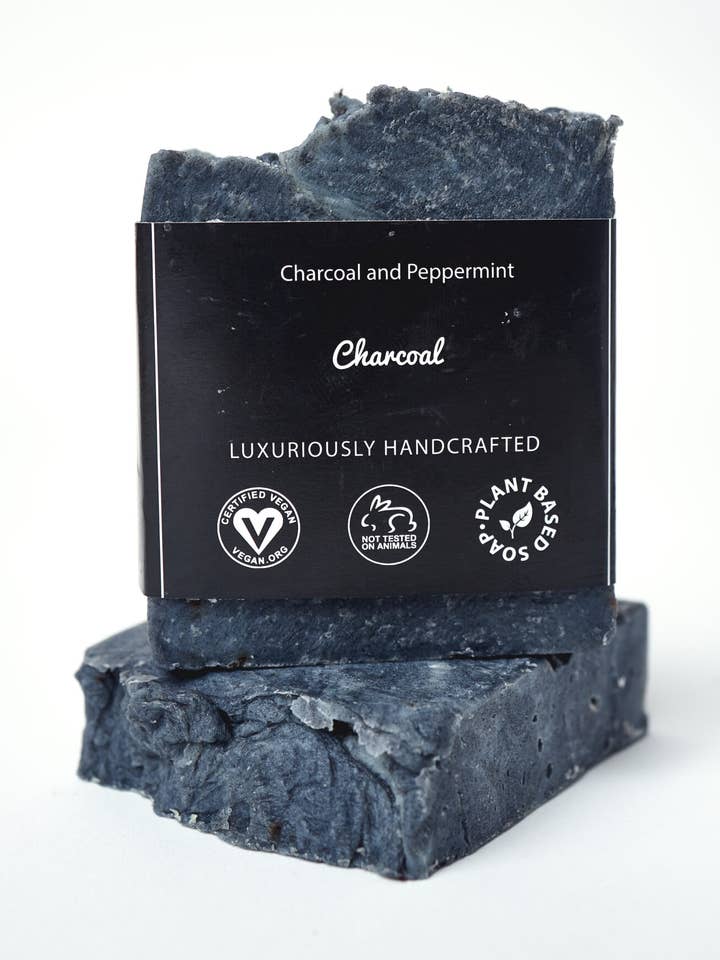 Charcoal & Mint Soap Bar loaf for wholesale by Skin Appeal Bath and Body Essentials