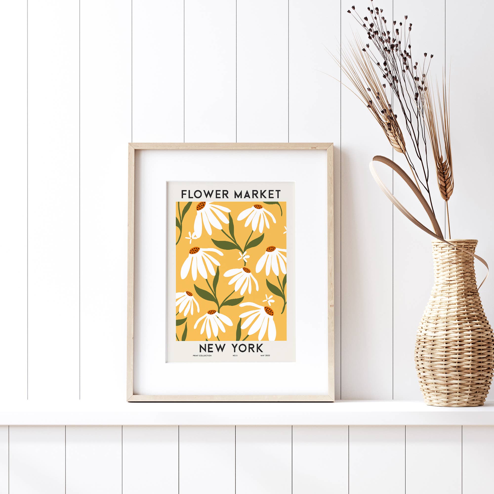 Sugar & Canvas – wholesale Art print – Flower Market New York Colorful Botanical Art Print FM783