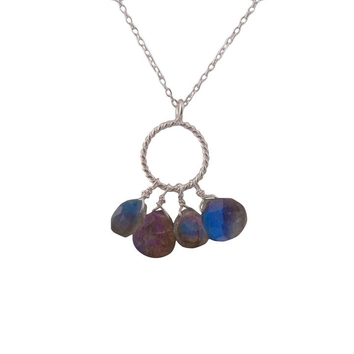 Collier avec pendentif labradorite Aurora pour la vente par Saraswati Imports