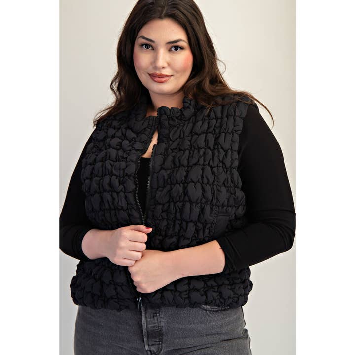 VATTERET PUFFERVEST I STORE STØRRELSER for engroshandel hos The Curve LA