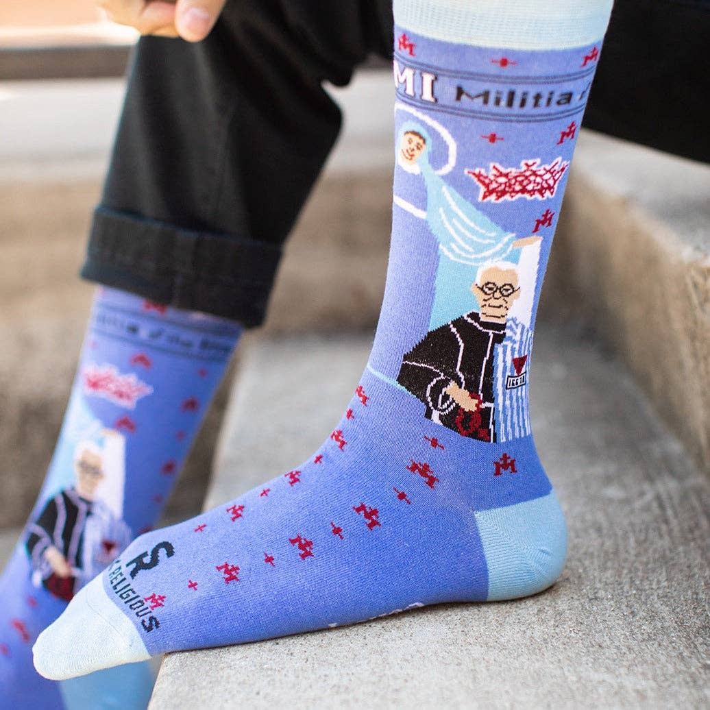 Sock Religious - Vente Chaussettes – unisexe - Chaussettes pour adultes St. Maximilien Kolbe3