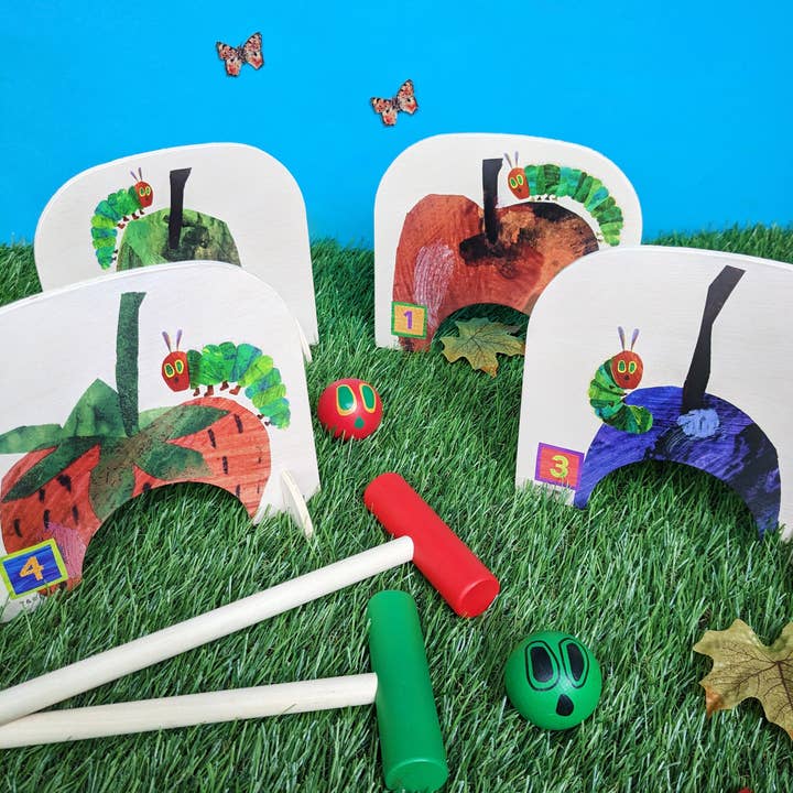 Robert Frederick Ltd – wholesale Wood toy – Child – The Very Hungry Caterpillar Children’s Wooden Croquet Set - Fun For All The Family