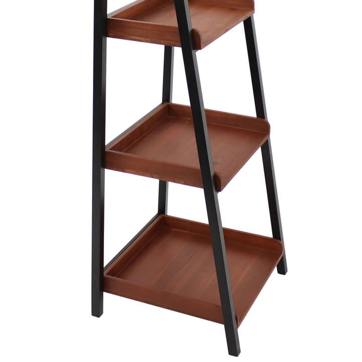 Sunnydaze Decor - Wholesale Bookcase - Indoor 4-Shelf Acacia Ladder Bookshelf - 59.75" H