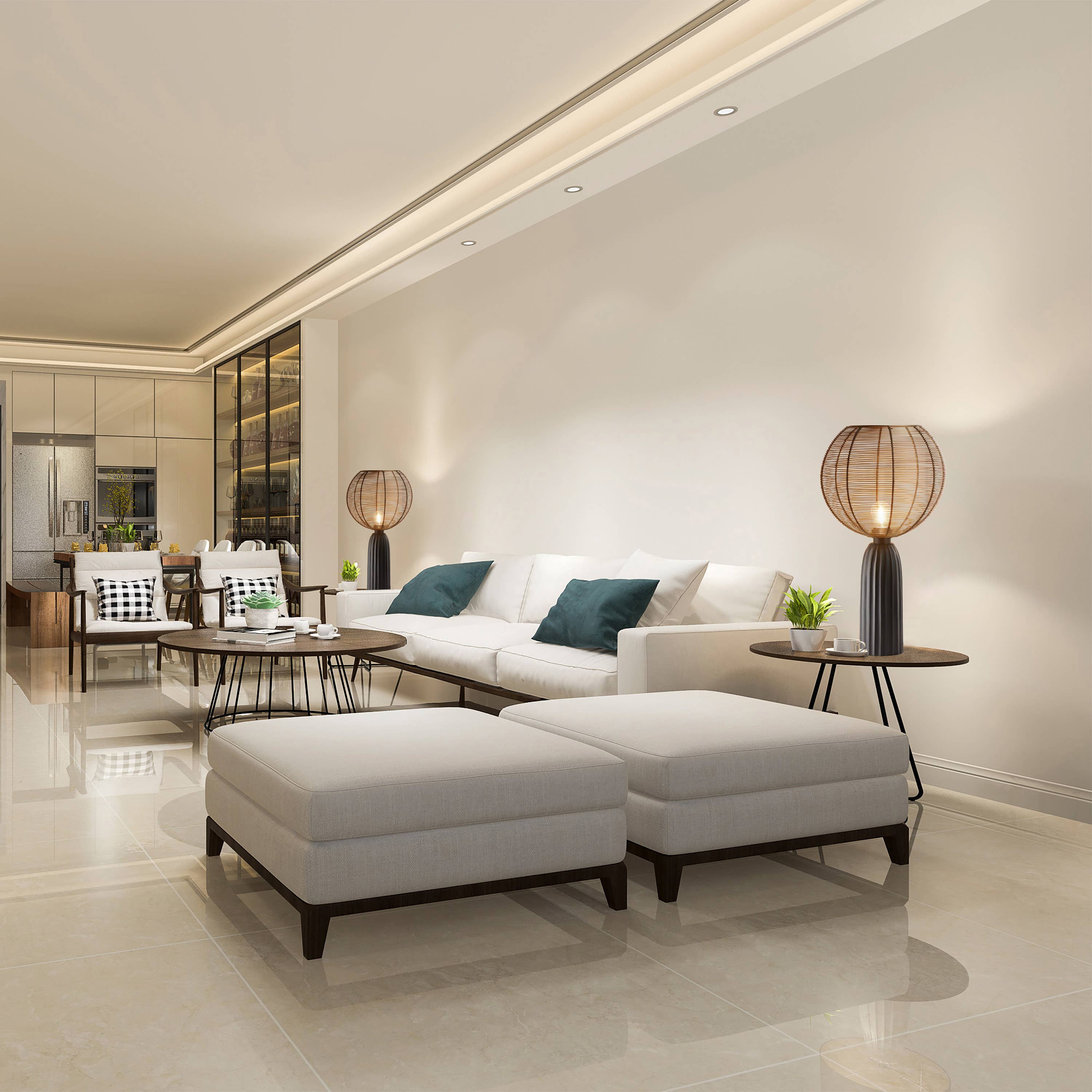 River of Goods - Wholesale Accent/Desk Lamp - 18.5"H Woven Brass Tone Wire Globe Shade Pillar Table Lamp4