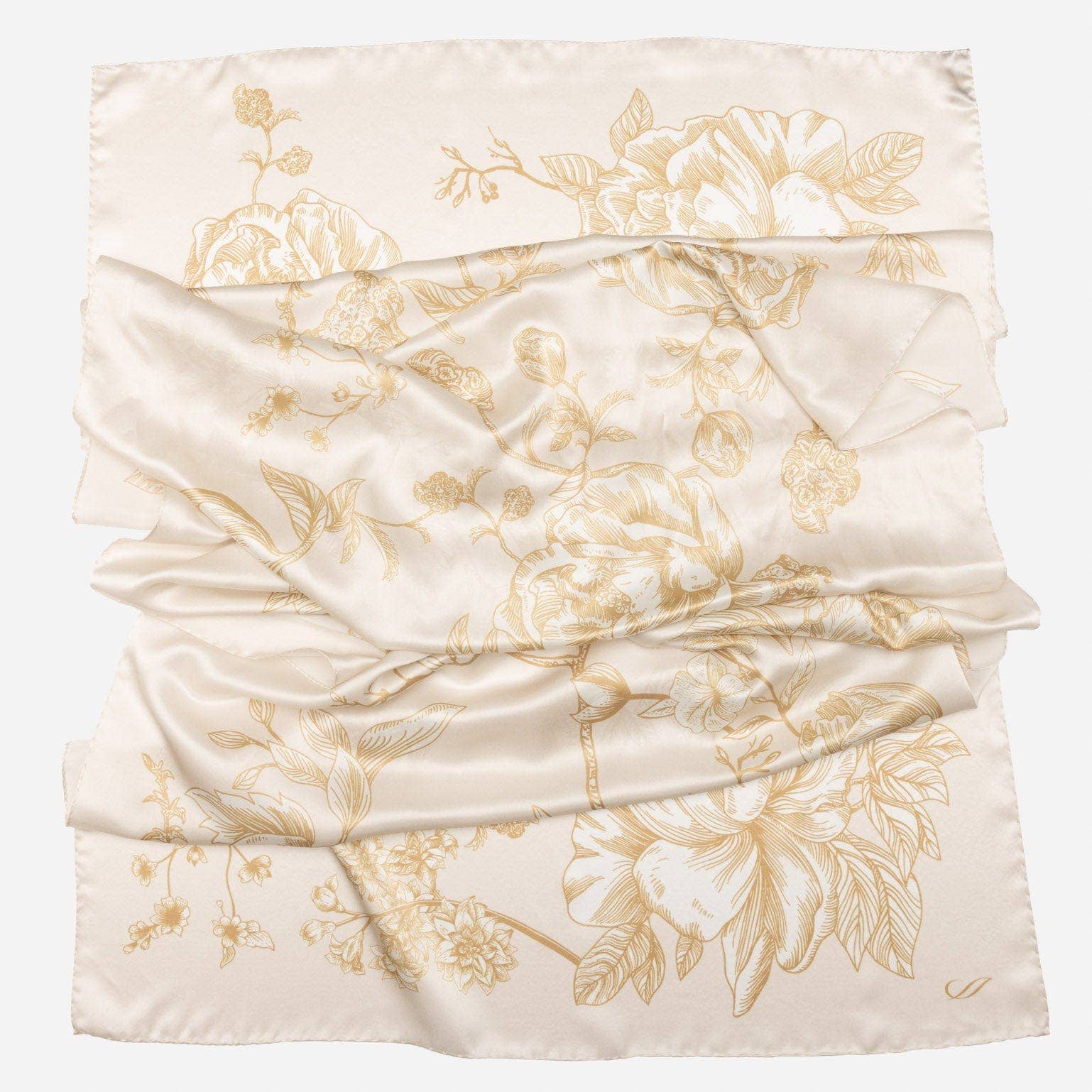 Elizabetta Made in Italy USA - Wholesale Scarf - Women's - Isabella - Silk Scarf/Shawl - Champagne2